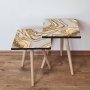 HANAH HOME Set 2 stočića 2Shp263 Gold - slika 1