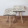 HANAH HOME Set 2 stočića 2Shp268 White - slika 1