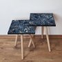 HANAH HOME Set 2 stočića 2Shp278 Navy Blue - slika 1