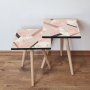 HANAH HOME Set 2 stočića 2Shp317 Salmon - slika 1
