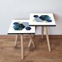 HANAH HOME Set 2 stočića 2Shp327 Navy Blue - slika 1