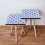 HANAH HOME Set 2 stočića 2Shp37 Navy Blue - slika 1