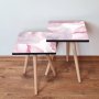 HANAH HOME Set 2 stočića 2Shp383 Pink - slika 1
