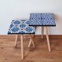 HANAH HOME Set 2 stočića 2Shp406 Navy Blue - slika 1