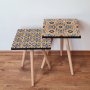 HANAH HOME Set 2 stočića 2Shp408 Navy Blue - slika 1