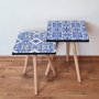 HANAH HOME Set 2 stočića 2Shp409 Navy Blue - slika 1