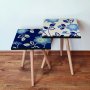 HANAH HOME Set 2 stočića 2Shp411 Navy Blue - slika 1