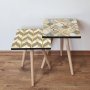 HANAH HOME Set 2 stočića 2Shp429 White - slika 1
