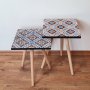 HANAH HOME Set 2 stočića 2Shp466 Navy Blue - slika 1