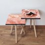 HANAH HOME Set 2 stočića 2Shp502 Salmon - slika 1