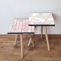 HANAH HOME Set 2 stočića 2Shp507 Pink - slika 1