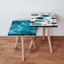 HANAH HOME Set 2 stočića 2Shp522 Blue - slika 1