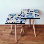 HANAH HOME Set 2 stočića 2Shp62 Navy Blue - slika 1