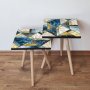 HANAH HOME Set 2 stočića 2Shp84 Navy Blue - slika 1