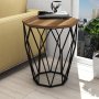 HANAH HOME Pomoćni stočić Sofya Walnut - slika 1