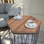 HANAH HOME Pomoćni stočić Cetrus Walnut - slika 2