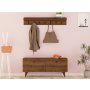 HANAH HOME Hall Stand zidni čiviluk Rupa Walnut - slika 3