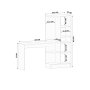 HANAH HOME Studijski sto i polica za knjige Rb 087 - slika 5