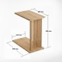 HANAH HOME Pomoćni stočić Lun Sapphire Oak - slika 3