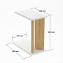 HANAH HOME Pomoćni stočić Lun Sapphire Oak White - slika 3