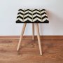 HANAH HOME Pomoćni stočić Shp130 Black White - slika 1