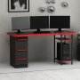 HANAH HOME Gaming Desk Phoenix 7 Black Red - slika 5