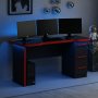 HANAH HOME Gaming Desk Phoenix 10 Black Red - slika 2