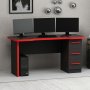 HANAH HOME Gaming Desk Phoenix 10 Black Red - slika 5
