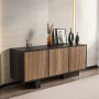 HANAH HOME Sideboard komoda Monaco Black Light Walnut - slika 2