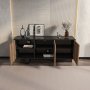 HANAH HOME Sideboard komoda Monaco Black Light Walnut - slika 3