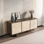 HANAH HOME Sideboard komoda Monaco Walnut Travertine - slika 2