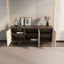 HANAH HOME Sideboard komoda Monaco Walnut Travertine - slika 3