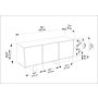 HANAH HOME Sideboard komoda Monaco Walnut Travertine - slika 5
