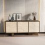 HANAH HOME Sideboard komoda Monaco Walnut Travertine - slika 1