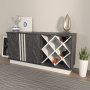 HANAH HOME Sideboard komoda Luna White Black - slika 3