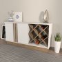 HANAH HOME Sideboard komoda Luna White Walnut - slika 3