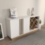 HANAH HOME Sideboard komoda Luna White Walnut - slika 1