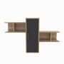 HANAH HOME Zidna polica Olida Walnut Black - slika 4