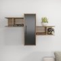 HANAH HOME Zidna polica Olida Walnut Black - slika 1