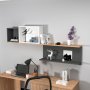 HANAH HOME Zidna polica Akser Atlantic Pine Anthracite White - slika 1