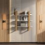 HANAH HOME Zidna polica Suno Oud Oak White - slika 1