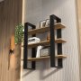 HANAH HOME Zidna polica Suno Black Oud Oak - slika 2