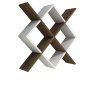 HANAH HOME Zidna polica Semo Walnut White - slika 3