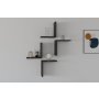 HANAH HOME Zidna polica Face Anthracite - slika 2