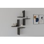 HANAH HOME Zidna polica Face Anthracite - slika 1