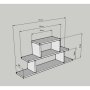 HANAH HOME Zidna polica Nell Walnut - slika 4