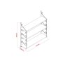 HANAH HOME Zidna polica Seramoni 3'lu White - slika 3
