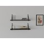 HANAH HOME Zidna polica Reco Anthracite - slika 2