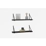 HANAH HOME Zidna polica Reco Anthracite - slika 3
