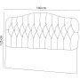 HANAH HOME Headboard Vassi 140 Grey - slika 2